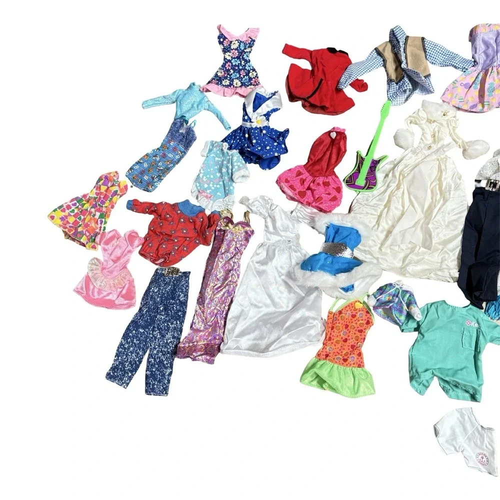 Large Lot of Barbie & Friends Clothing Mostly 90's Era - Stacie Ken Etc Pooh